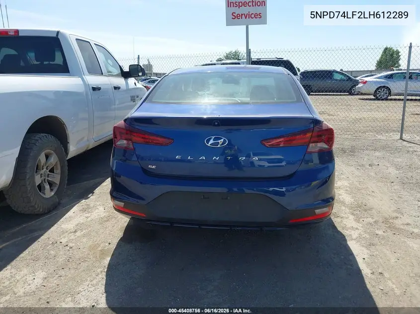 2020 Hyundai Elantra Se VIN: 5NPD74LF2LH612289 Lot: 45408756