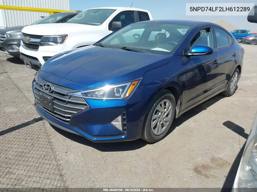 2020 Hyundai Elantra Se VIN: 5NPD74LF2LH612289 Lot: 45408756