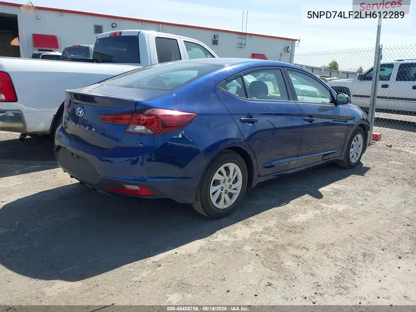 2020 Hyundai Elantra Se VIN: 5NPD74LF2LH612289 Lot: 45408756
