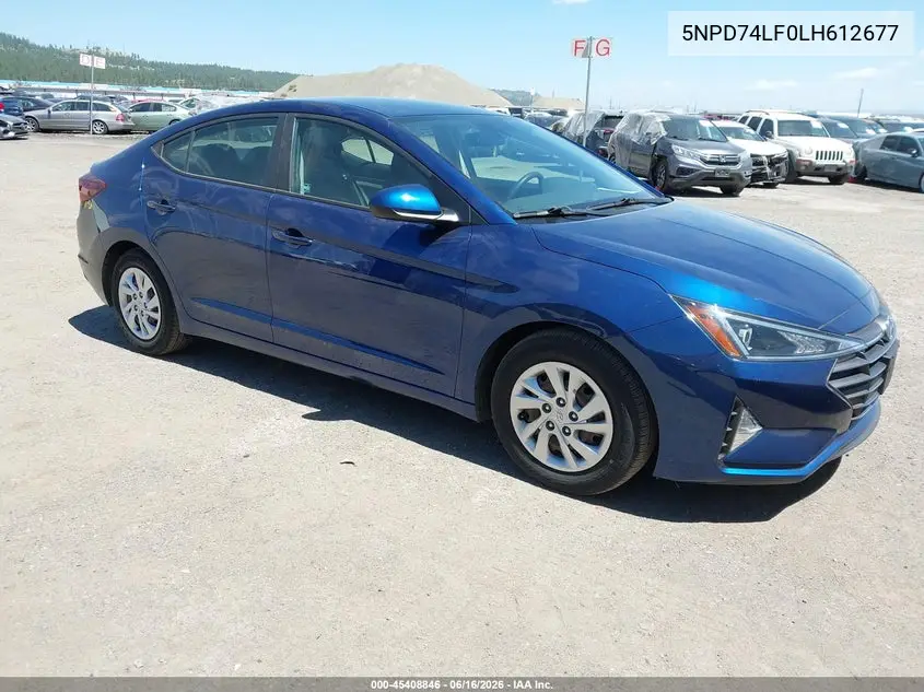 2020 Hyundai Elantra Se VIN: 5NPD74LF0LH612677 Lot: 45408846