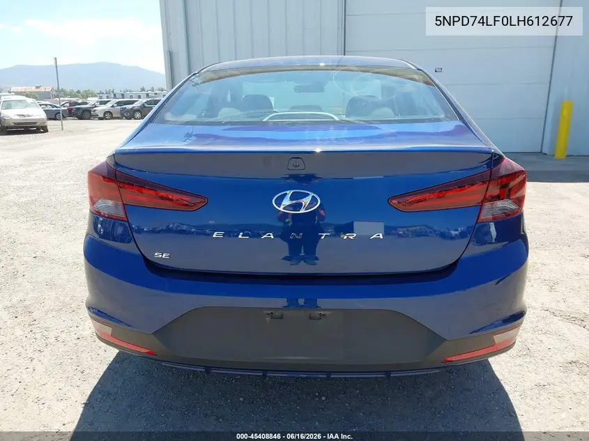 2020 Hyundai Elantra Se VIN: 5NPD74LF0LH612677 Lot: 45408846