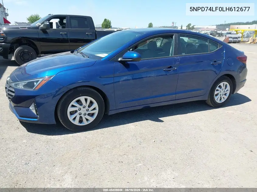 2020 Hyundai Elantra Se VIN: 5NPD74LF0LH612677 Lot: 45408846
