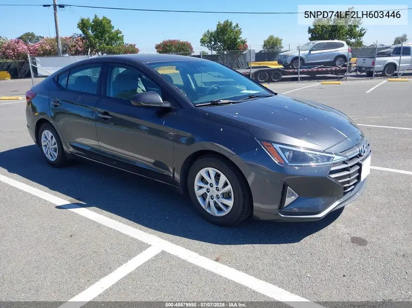 2020 Hyundai Elantra Se VIN: 5NPD74LF2LH603446 Lot: 45579950