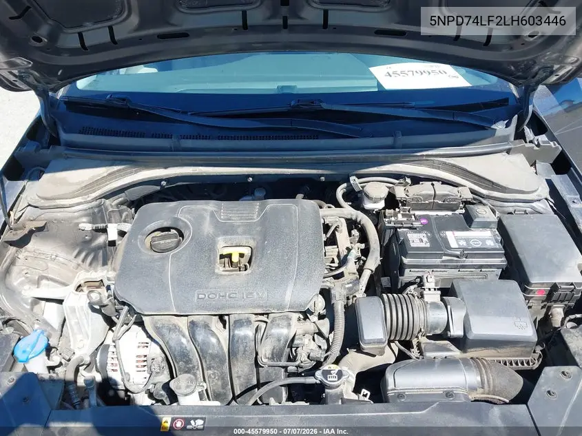 2020 Hyundai Elantra Se VIN: 5NPD74LF2LH603446 Lot: 45579950