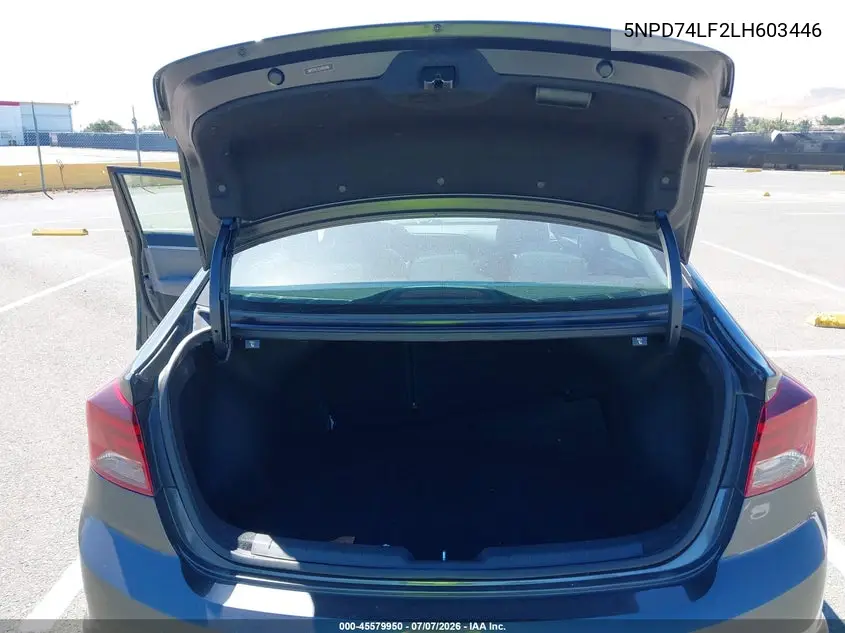 2020 Hyundai Elantra Se VIN: 5NPD74LF2LH603446 Lot: 45579950