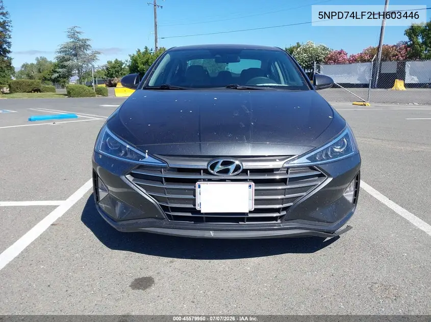 2020 Hyundai Elantra Se VIN: 5NPD74LF2LH603446 Lot: 45579950