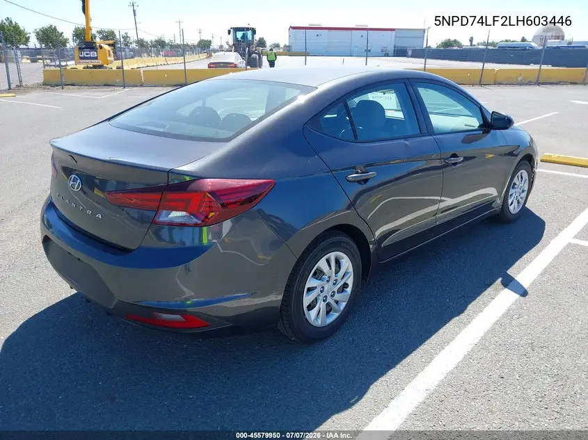 2020 Hyundai Elantra Se VIN: 5NPD74LF2LH603446 Lot: 45579950
