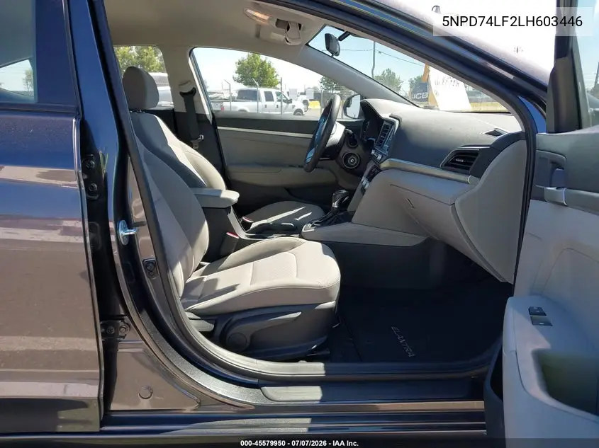2020 Hyundai Elantra Se VIN: 5NPD74LF2LH603446 Lot: 45579950