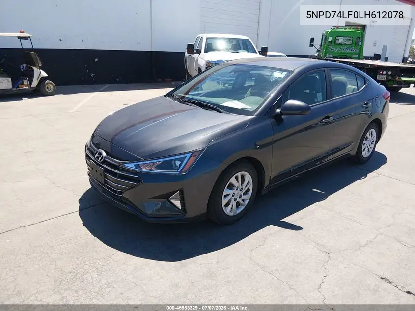 2020 Hyundai Elantra Se VIN: 5NPD74LF0LH612078 Lot: 45583329