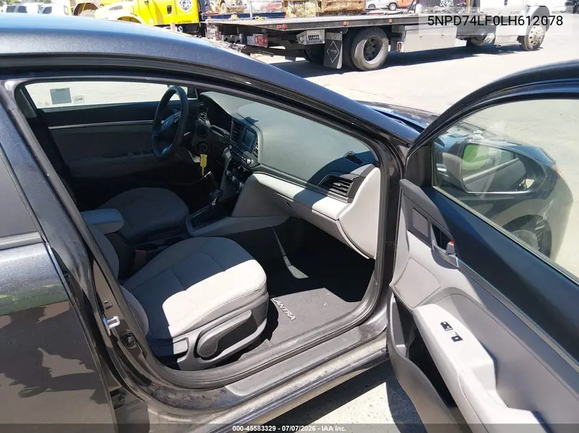 2020 Hyundai Elantra Se VIN: 5NPD74LF0LH612078 Lot: 45583329