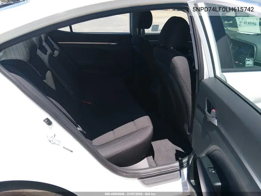 2020 Hyundai Elantra Se VIN: 5NPD74LF0LH615742 Lot: 45583846