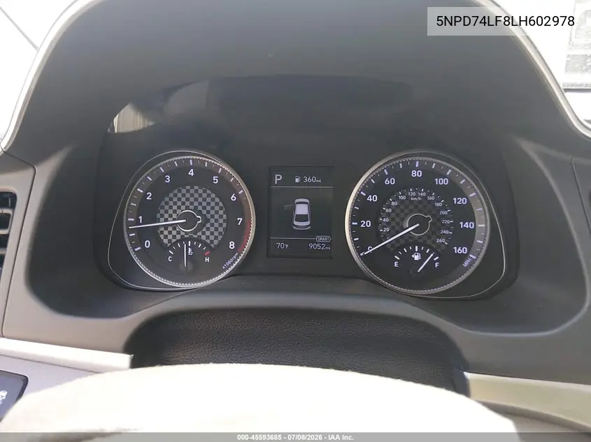 2020 Hyundai Elantra Se VIN: 5NPD74LF8LH602978 Lot: 45593685