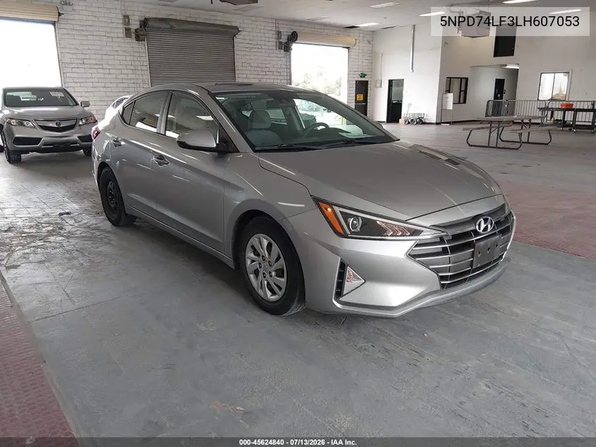 2020 Hyundai Elantra Se VIN: 5NPD74LF3LH607053 Lot: 45624840