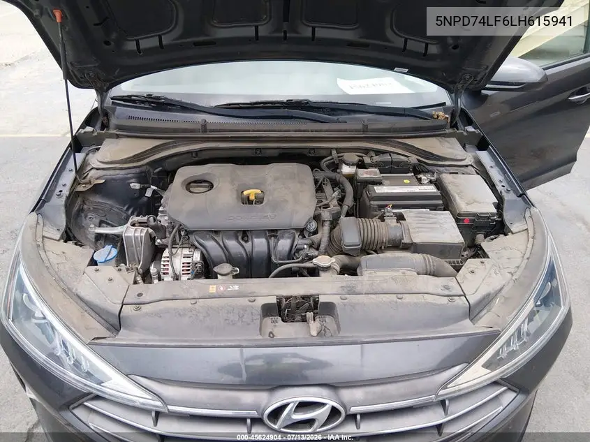 2020 Hyundai Elantra Se VIN: 5NPD74LF6LH615941 Lot: 45624904