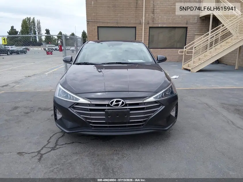 2020 Hyundai Elantra Se VIN: 5NPD74LF6LH615941 Lot: 45624904