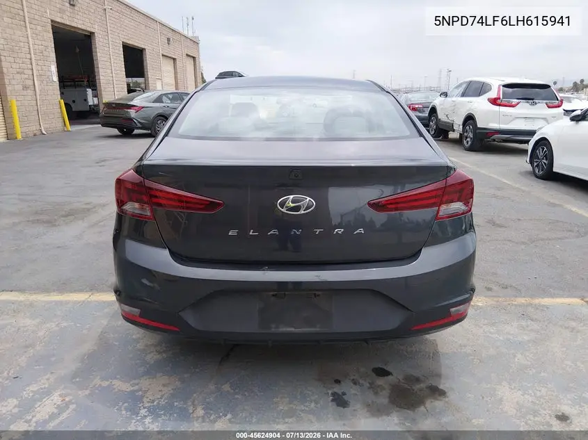 2020 Hyundai Elantra Se VIN: 5NPD74LF6LH615941 Lot: 45624904