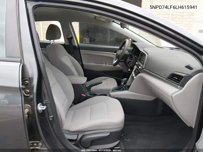 2020 Hyundai Elantra Se VIN: 5NPD74LF6LH615941 Lot: 45624904