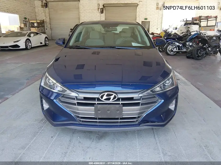 2020 Hyundai Elantra Se VIN: 5NPD74LF6LH601103 Lot: 45663831