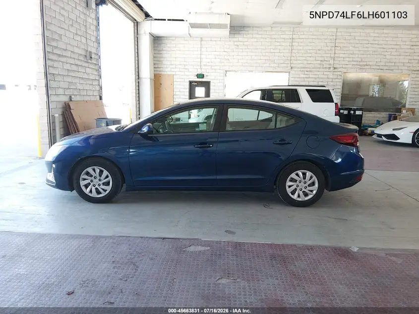 2020 Hyundai Elantra Se VIN: 5NPD74LF6LH601103 Lot: 45663831