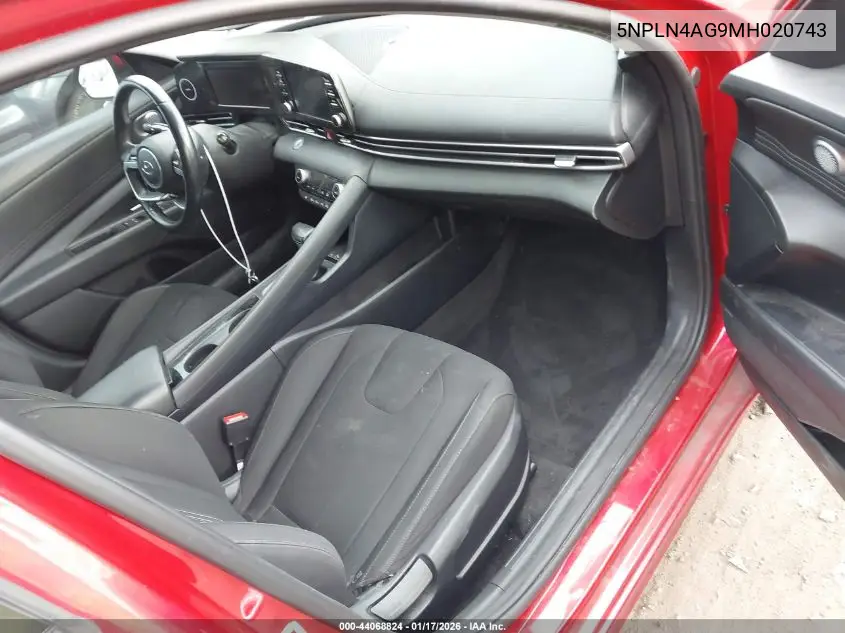 5NPLN4AG9MH020743 2021 Hyundai Elantra Sel