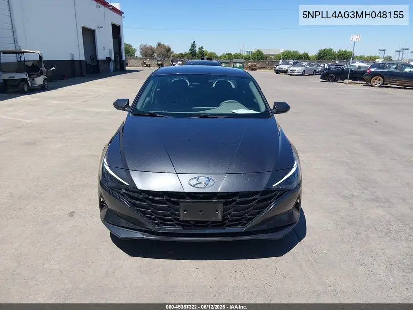 2021 Hyundai Elantra Se VIN: 5NPLL4AG3MH048155 Lot: 45387322