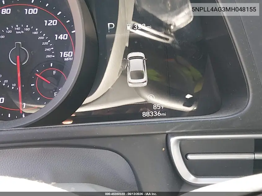 2021 Hyundai Elantra Se VIN: 5NPLL4AG3MH048155 Lot: 45387322