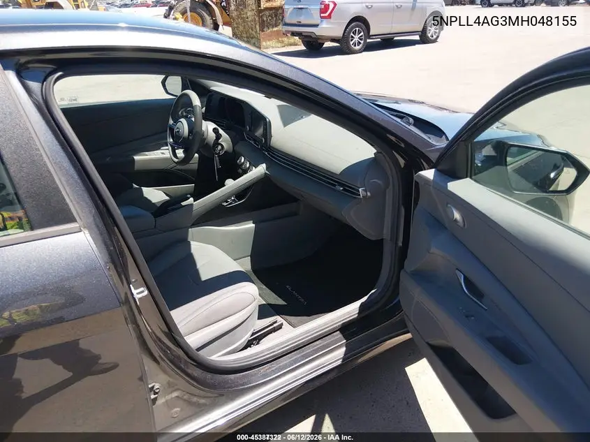 2021 Hyundai Elantra Se VIN: 5NPLL4AG3MH048155 Lot: 45387322