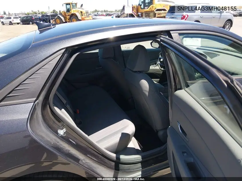 2021 Hyundai Elantra Se VIN: 5NPLL4AG3MH048155 Lot: 45387322