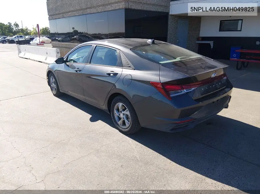 2021 Hyundai Elantra Se VIN: 5NPLL4AG5MH049825 Lot: 45490382