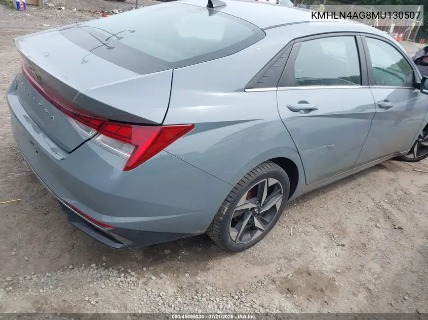 2021 Hyundai Elantra Sel VIN: KMHLN4AG8MU130507 Lot: 45495034