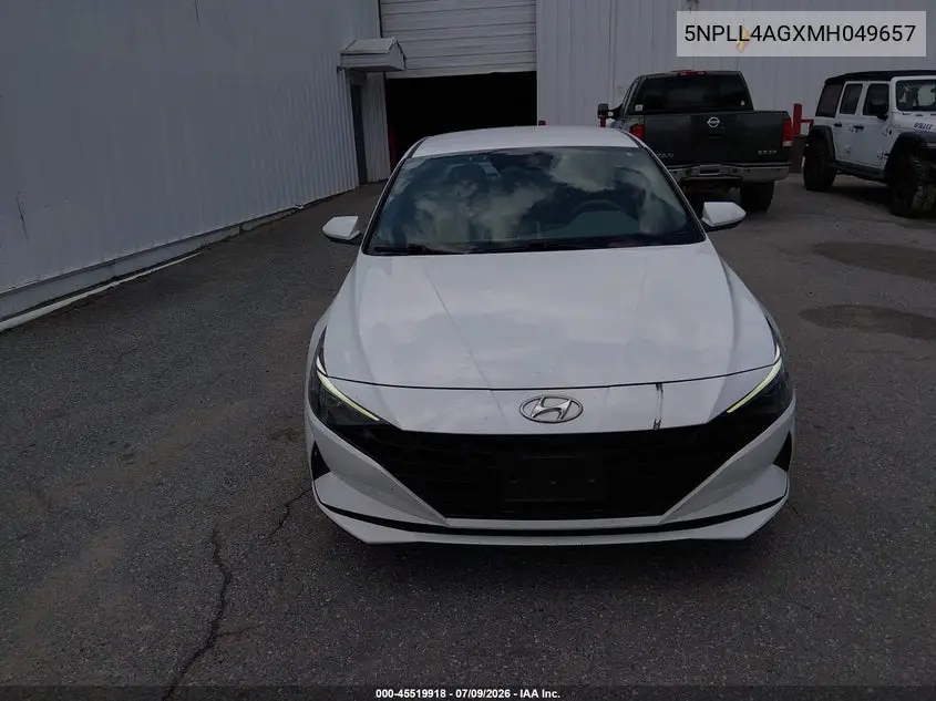 2021 Hyundai Elantra Se VIN: 5NPLL4AGXMH049657 Lot: 45519918