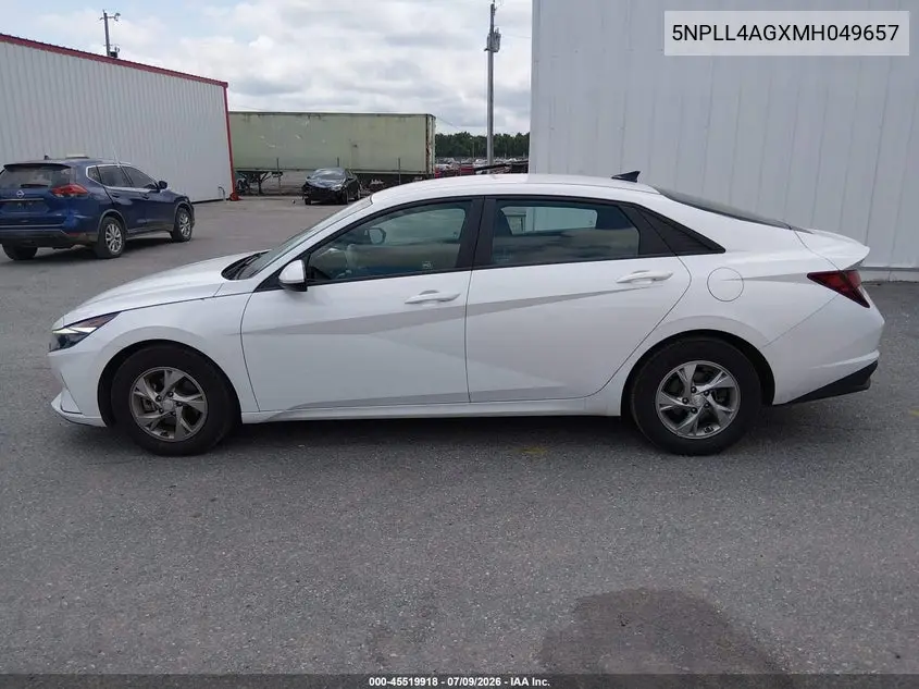 2021 Hyundai Elantra Se VIN: 5NPLL4AGXMH049657 Lot: 45519918