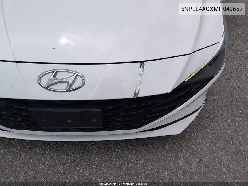 2021 Hyundai Elantra Se VIN: 5NPLL4AGXMH049657 Lot: 45519918