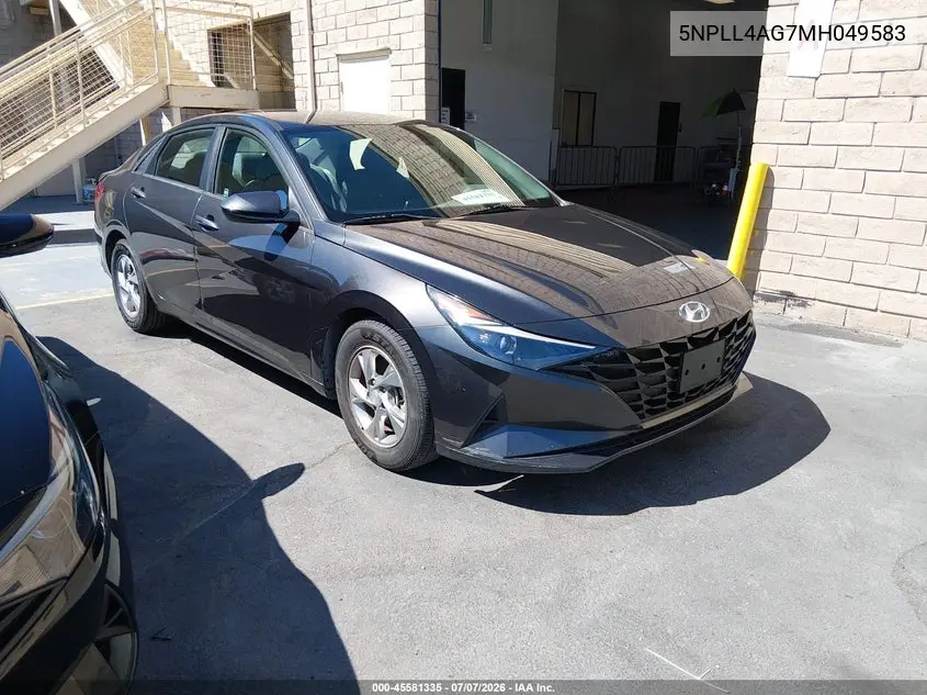 2021 Hyundai Elantra Se VIN: 5NPLL4AG7MH049583 Lot: 45581335