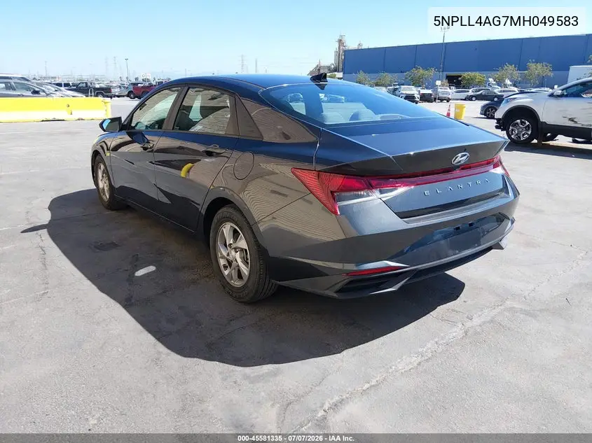 2021 Hyundai Elantra Se VIN: 5NPLL4AG7MH049583 Lot: 45581335