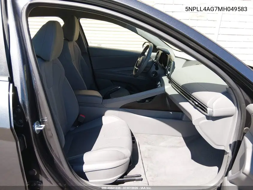 2021 Hyundai Elantra Se VIN: 5NPLL4AG7MH049583 Lot: 45581335