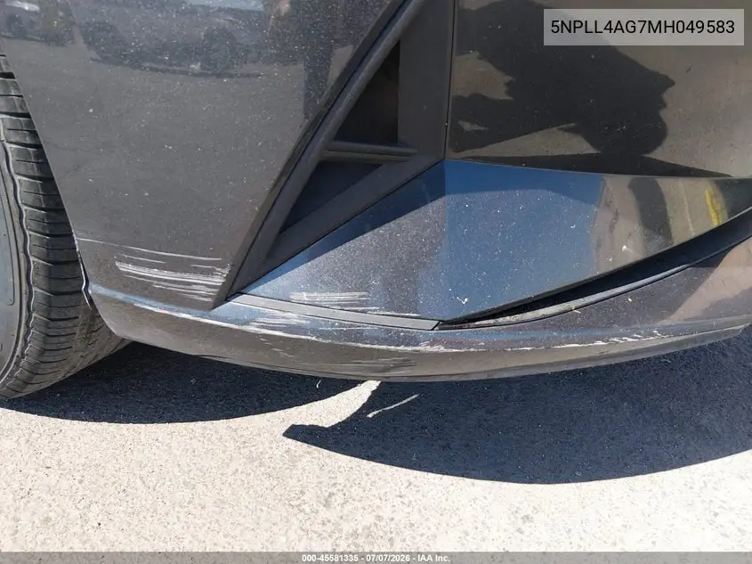 2021 Hyundai Elantra Se VIN: 5NPLL4AG7MH049583 Lot: 45581335