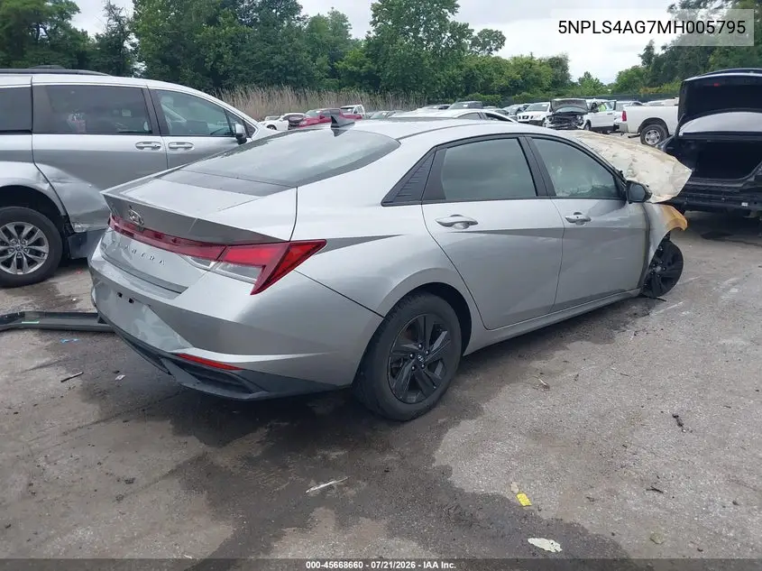 2021 Hyundai Elantra Sel VIN: 5NPLS4AG7MH005795 Lot: 45668660