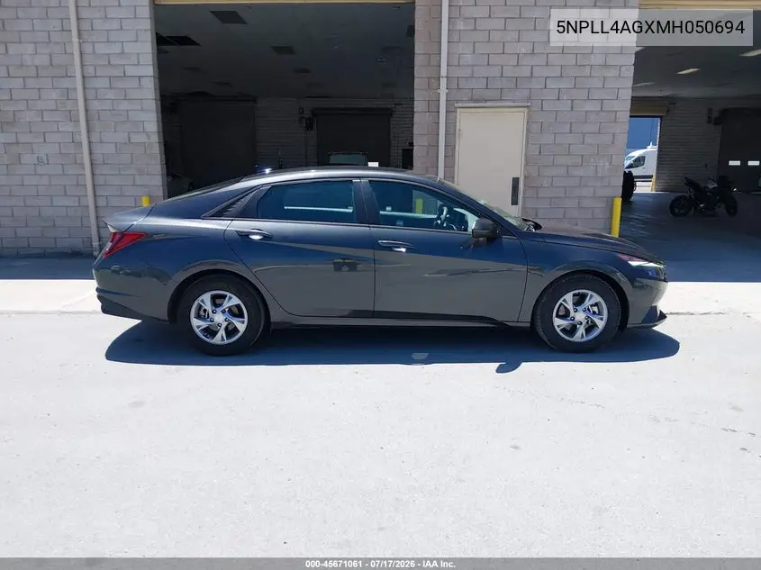 2021 Hyundai Elantra Se VIN: 5NPLL4AGXMH050694 Lot: 45671061