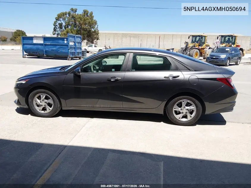 2021 Hyundai Elantra Se VIN: 5NPLL4AGXMH050694 Lot: 45671061