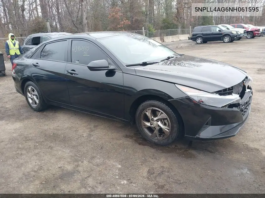 5NPLL4AG6NH061595 2022 Hyundai Elantra Se
