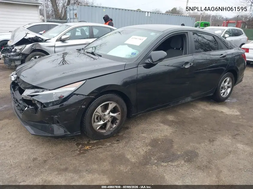 5NPLL4AG6NH061595 2022 Hyundai Elantra Se