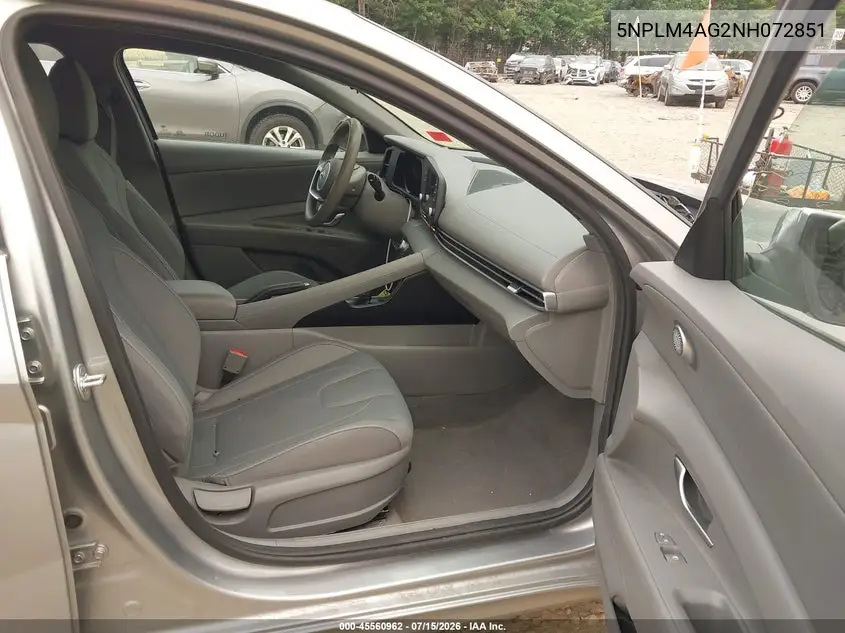 2022 Hyundai Elantra Sel VIN: 5NPLM4AG2NH072851 Lot: 45560962