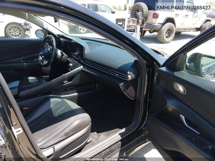 2022 Hyundai Elantra Limited VIN: KMHLP4AG5NU288427 Lot: 45685478