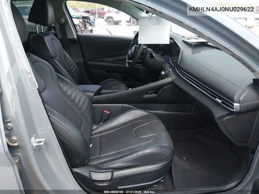 2022 Hyundai Elantra Hybrid Limited VIN: KMHLN4AJ0NU029622 Lot: 45688180