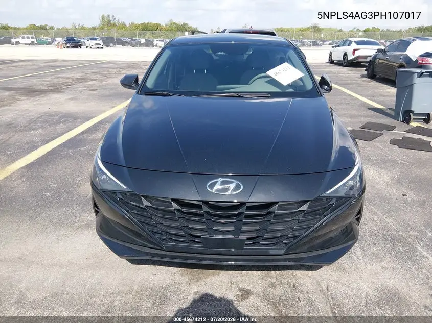 2023 Hyundai Elantra Sel VIN: 5NPLS4AG3PH107017 Lot: 45674212