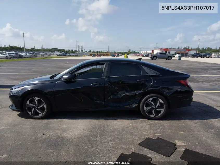 2023 Hyundai Elantra Sel VIN: 5NPLS4AG3PH107017 Lot: 45674212