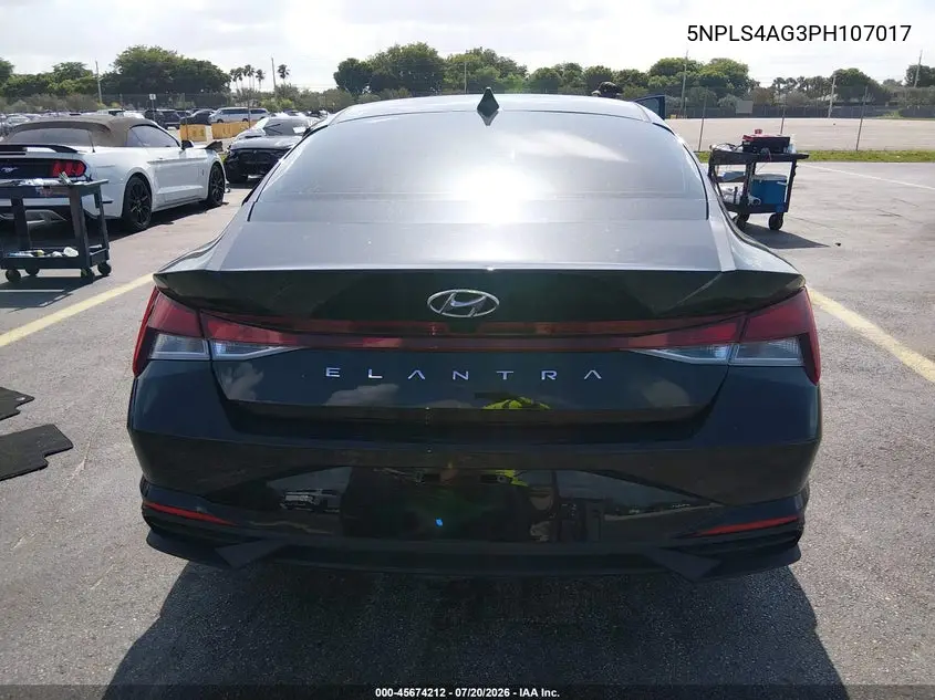 2023 Hyundai Elantra Sel VIN: 5NPLS4AG3PH107017 Lot: 45674212