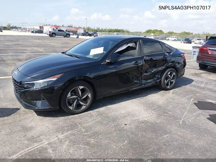 2023 Hyundai Elantra Sel VIN: 5NPLS4AG3PH107017 Lot: 45674212