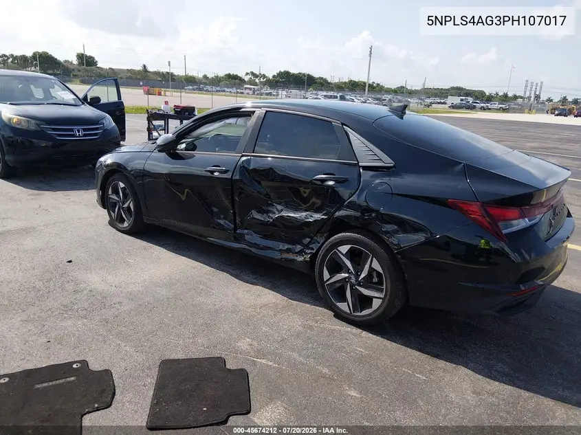 2023 Hyundai Elantra Sel VIN: 5NPLS4AG3PH107017 Lot: 45674212